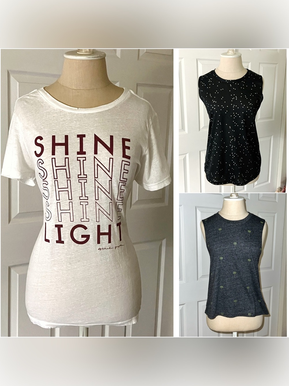 🧘🏻♀️ SPIRITUAL GANGSTER Lot of 3 Yoga Tops, Size Med-Large